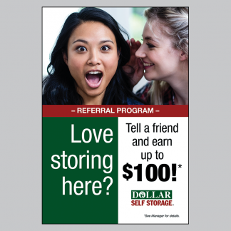 Dollar Poster - Refer a Friend - Green
